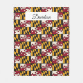 Personalisierte Maryland-Flagge Fleecedecke (Vorderseite)