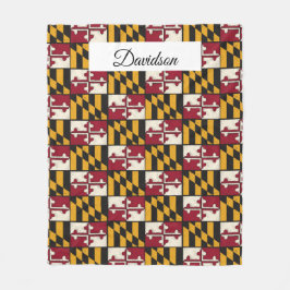 Personalisierte Maryland-Flagge Fleecedecke