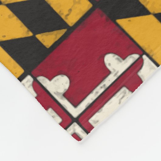 Personalisierte Maryland-Flagge Fleecedecke (Ecke)
