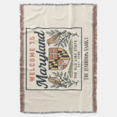 Personalisierte Maryland-Wurfdecke Decke (Vorderseite Vertikal)