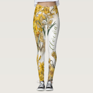 Personalisierte März-Geburtsblume Narzisse Leggings