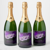 Personalisierte Masquerade Party Wasserflasche Schaumweinetikett (Flaschen)