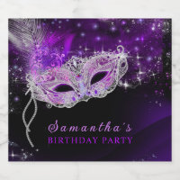 Personalisierte Masquerade Party Wasserflasche