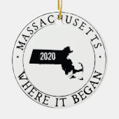 Personalisierte Massachusetts Ornament (Vorne)
