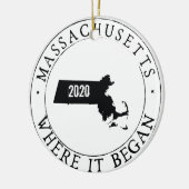Personalisierte Massachusetts Ornament (Links)