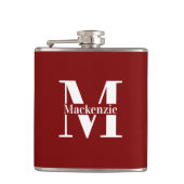 Personalisierte Maßanfertigung mit Monogramm Flachmann (Vorderseite)