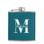 Personalisierte Maßanfertigung mit Monogramm Flachmann (Vorderseite)