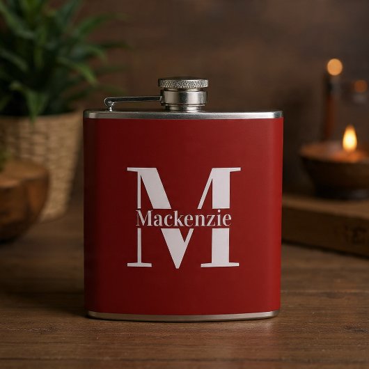 Personalisierte Maßanfertigung mit Monogramm Flachmann