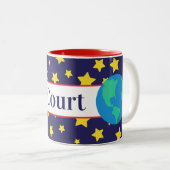 Personalisierte Massenumarmung für Weltraumraketen Zweifarbige Tasse (VorderseiteRechts)