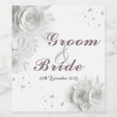 Personalisierte, maßgeschneiderte Hochzeitseinladu Weinetikett (Einzelnes Label)