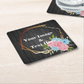 Personalisierte Maßgeschneiderte Ihr eigenes Foto Rechteckiger Pappuntersetzer (angewinkelt)