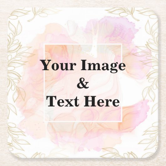 Personalisierte Maßgeschneiderte Ihr eigenes Foto Rechteckiger Pappuntersetzer (Vorderseite)