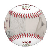 Personalisierte, maßgeschneiderte Mütter Day Baseb Baseball (Vorderseite)