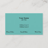 Personalisierte Maßgeschneiderte Schwarz/Grün Visitenkarte (Rückseite)