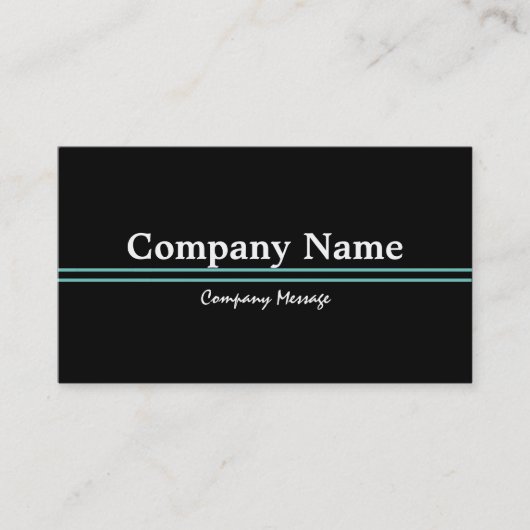 Personalisierte Maßgeschneiderte Schwarz/Grün Visitenkarte (Vorderseite)