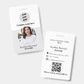 Personalisierte maßgeschneiderte Unternehmensmitar Ausweis (Vorder- & Rückseite)