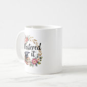 Personalisierte Master-Abschlussfeier Kaffeetasse (Vorderseite Links)
