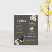 Personalisierte Master-Abschlusskarte Karte (Gelbe Blume)