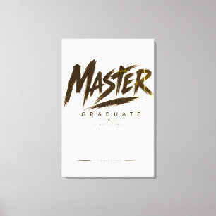 Personalisierte Master-Absolventenklasse 2026 Leinwanddruck