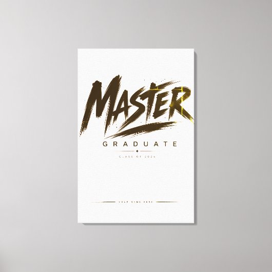Personalisierte Master-Absolventenklasse 2026 Leinwanddruck (Vorderseite)