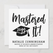 Personalisierte Master-Grad-Abschluss meistert es (Vorderseite)
