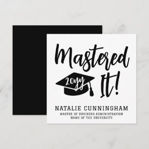 Personalisierte Master-Grad-Abschluss meistert es