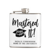 Personalisierte Master-Grad-Abschluss meistert es Flachmann (Vorderseite)