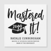Personalisierte Master-Grad-Abschluss meistert es Magnetkarte (Vorderseite)