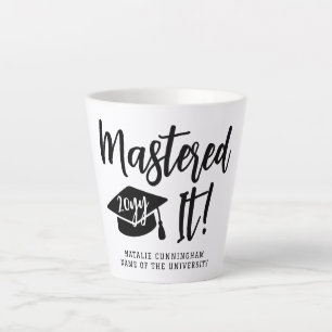 Personalisierte Master-Grad-Abschluss meistert es Milchtasse