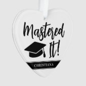 Personalisierte Master-Grad-Abschluss meistert es Ornament (Vorderseite)
