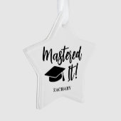Personalisierte Master-Grad-Abschluss meistert es Ornament (Vorderseite)