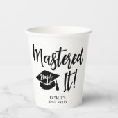 Personalisierte Master-Grad-Abschluss meistert es Pappbecher (Vorderseite)