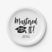 Personalisierte Master-Grad-Abschluss meistert es Pappteller (Vorderseite)