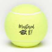 Personalisierte Master-Grad-Abschluss meistert es Tennisbälle (Rückseite)