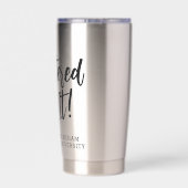 Personalisierte Master-Grad-Abschluss meistert es Thermobecher (Rückseite)