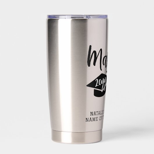 Personalisierte Master-Grad-Abschluss meistert es Thermobecher (Vorderseite)