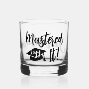 Personalisierte Master-Grad-Abschluss meistert es Whiskyglas