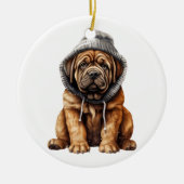 Personalisierte Mastiff Hunde Kunst Keramik Ornament (Vorne)