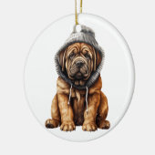 Personalisierte Mastiff Hunde Kunst Keramik Ornament (Links)