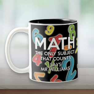 Personalisierte Mathematik - Das Einzige Fach, das Zweifarbige Tasse