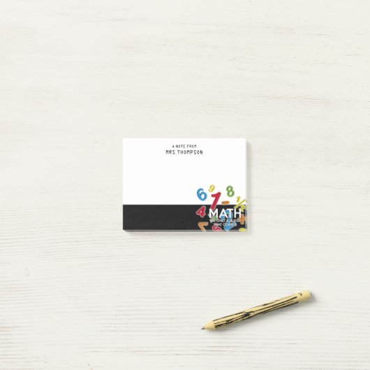 Personalisierte Mathematik der einzige Themenspass Post-it Klebezettel (Auf Schreibtisch)