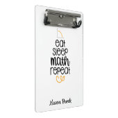 Personalisierte Mathematikschülerin Mini Klemmbrett (Schrägansicht)