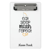 Personalisierte Mathematikschülerin Mini Klemmbrett (Vorderseite)