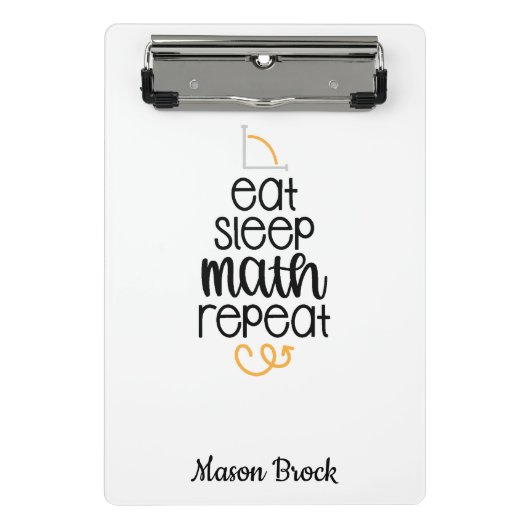 Personalisierte Mathematikschülerin Mini Klemmbrett (Vorderseite)