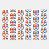 Personalisierte Matryoshka Dolls Geschenkpapier Set (Vorderseite 3)