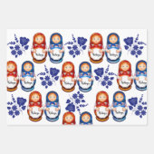 Personalisierte Matryoshka Dolls Geschenkpapier Set (Vorderseite)