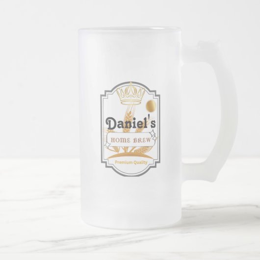 Personalisierte Mattierte Bier-Tasse Mattglas Bierglas (Rechts)