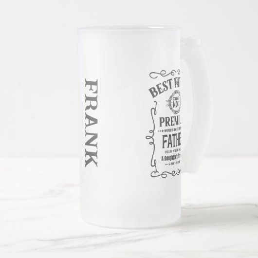 Personalisierte Mattierte Bier-Tasse Mattglas Bierglas (VorderseiteRechts)