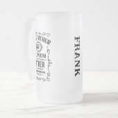 Personalisierte Mattierte Bier-Tasse Mattglas Bierglas (Vorderseite Links)