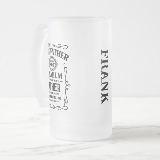 Personalisierte Mattierte Bier-Tasse Mattglas Bierglas (Vorderseite Links)